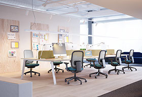 fauteuils de bureau à roulette avec accoudoirs