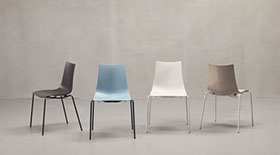 chaises de bureau couleurs pastel