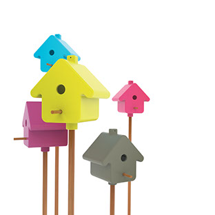 nichoir moderne coloré pour exterieur